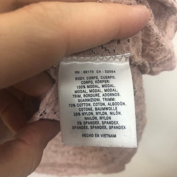 Anthropologie Deletta Blouse Mauve Tan Drape Layer Tank Side Gather Top S - Picture 4 of 11